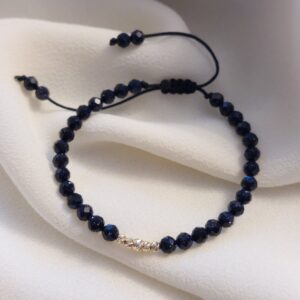 Brățară cu 5 biluțe din Aur 14K și Piatra Soarelui bleomaren