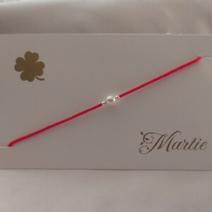 Brățară Mărțișor cu perlă stil Mallorca și două biluțe din Argint 925