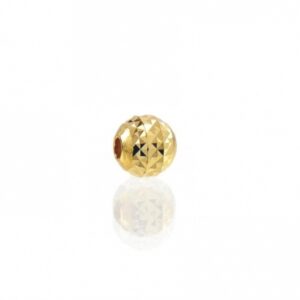 Biluță Aur 14K Faceted 3 mm, gaură de 1,3 mm - 1 bucată